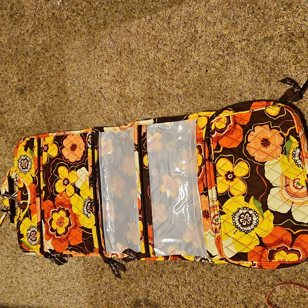 Floral Quilted Women's Shower/Travel Hanging Bag Vera Bradley Buttercup - Picture 3 of 6
